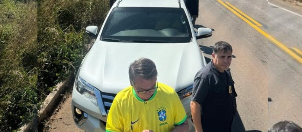 Militantes do MST bloquearam uma rodovia no Pará impedindo a passagem da comitiva de Bolsonaro.